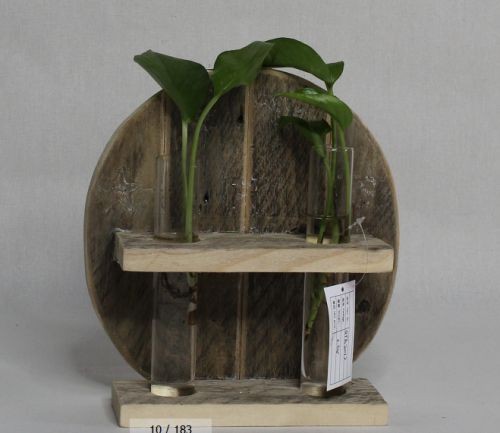 Wooden Wall Hanging Hydroponic Plant Flower Pot